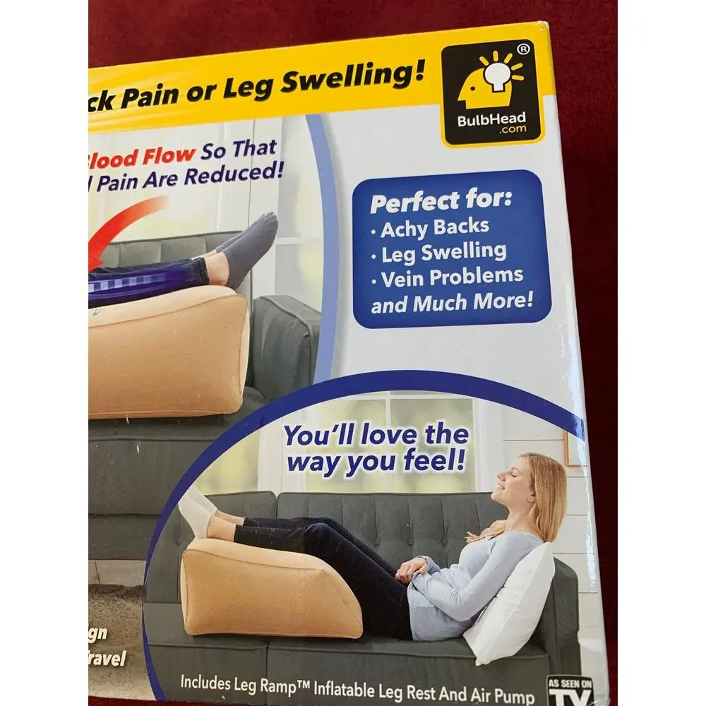 Leg Ramp for Back, Hip, Knee, and Leg Pain Relief, Improves Circulation